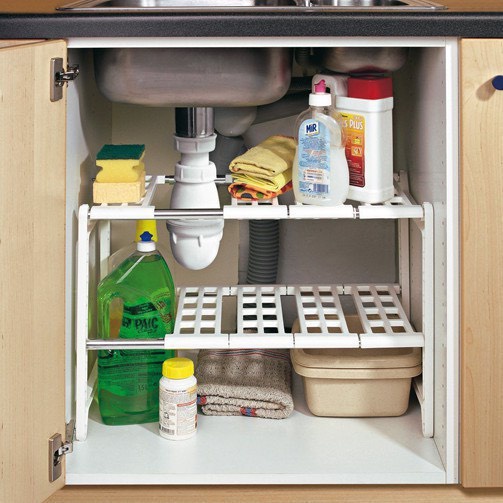 Kệ gầm bếp 2 tầng đa năng tiện dụng tiết kiệm không gian nhà bếp, kệ để nồi niêu xong chảo