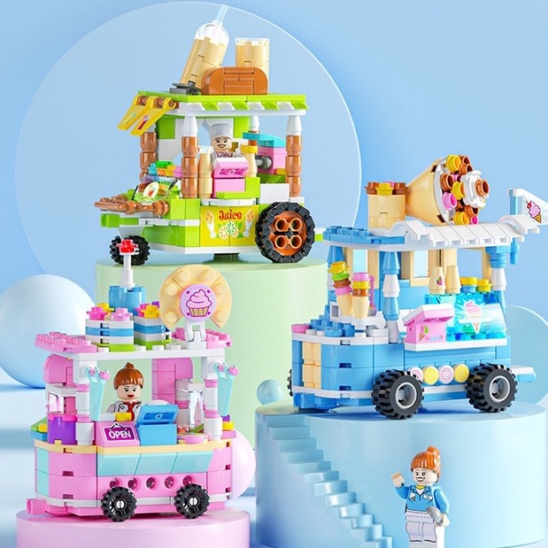 Đồ chơi xếp hình lắp ráp mô hình cửa hàng mini - Đồ chơi xếp hình ghép hình 3d cho bé