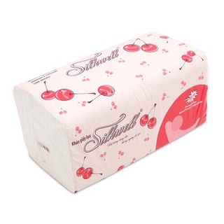 Khăn giấy rút silkwell 280 tờ Cherry đỏ