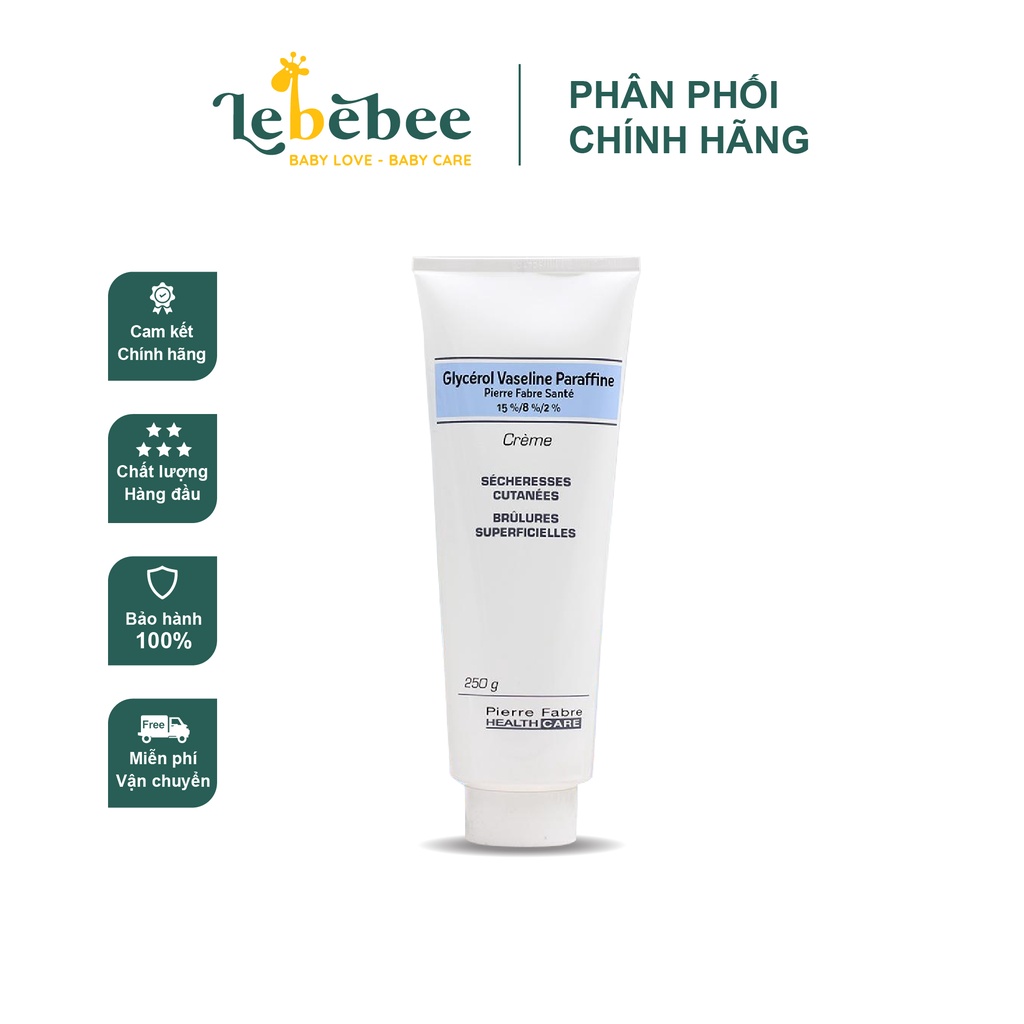 Kem dưỡng da Glycerol Vaseline Paraffine của Pháp chữa nẻ, chàm cho bé từ sơ sinh (250g)