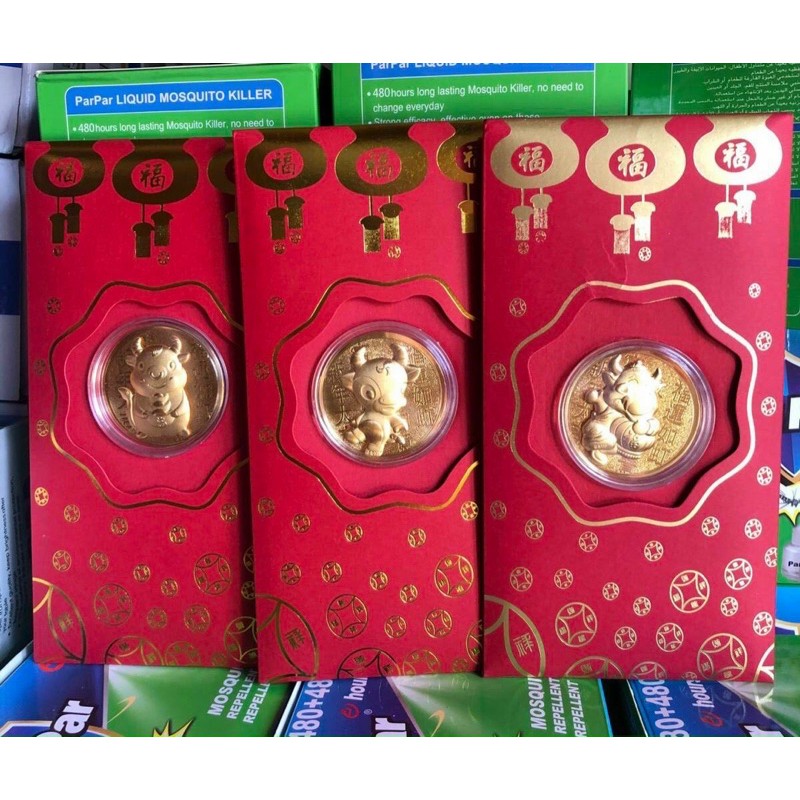 🧧🧧 BAO LÌ XÌ HÌNH TRÂU MẠ VÀNG 🧧