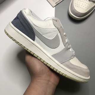 Giày Jordan thấp cổ xám xanh, Giày JD1 thấp cổ Paris chuẩn xịn cao cấp
