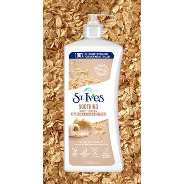 Sữa dưỡng thể toàn thân body lotion st ives hương yến mạch, hương bơ vàng, colagen 621ml