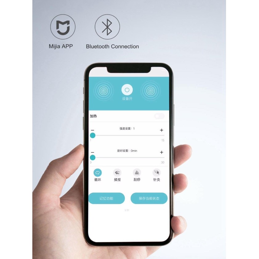 Máy massage cổ điện xung Jeeback G2 thông minh kết nối app Mihome hàng Xiaomi phân phối - Minh Tín Shop