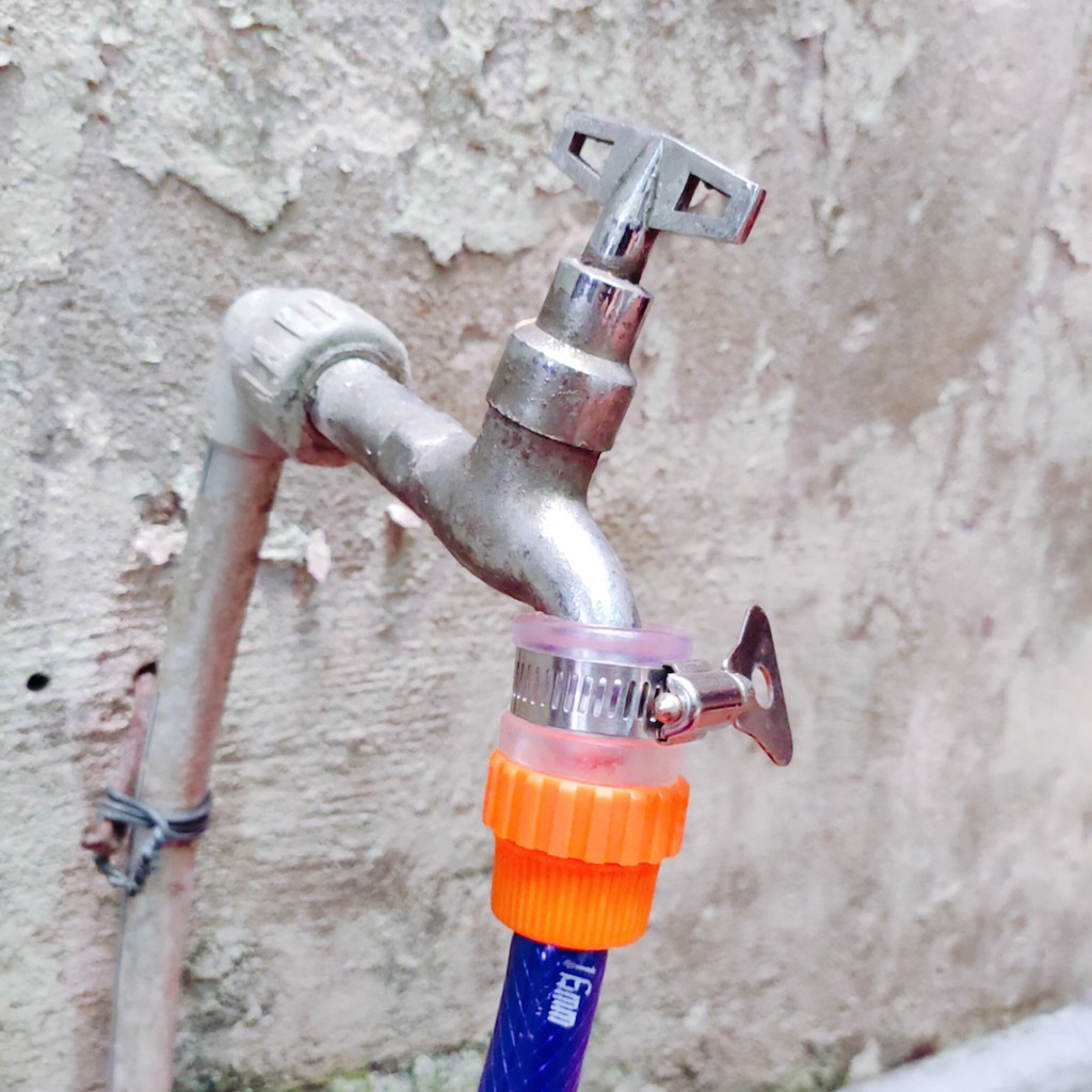 Đầu vòi xịt tăng áp mini, 7m dây phun nước rửa xe, tưới cây tăng áp đa năng