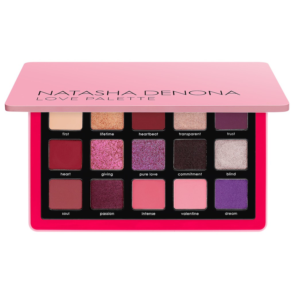 Natasha Denona - Bảng Phấn Mắt 15 Ô Tone Hồng Ngọt Ngào Love Palette 19.25g