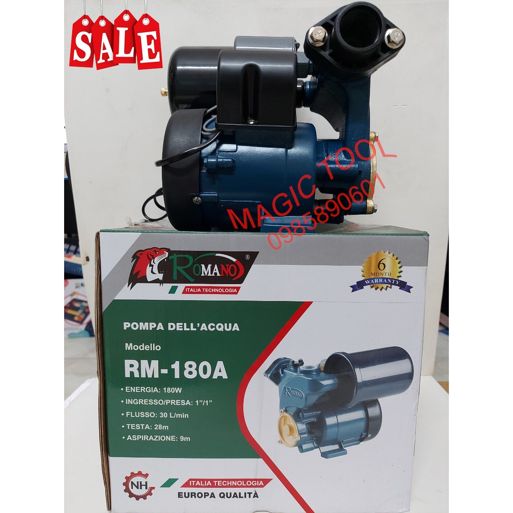 Máy bơm tăng áp tự động Romano 180W