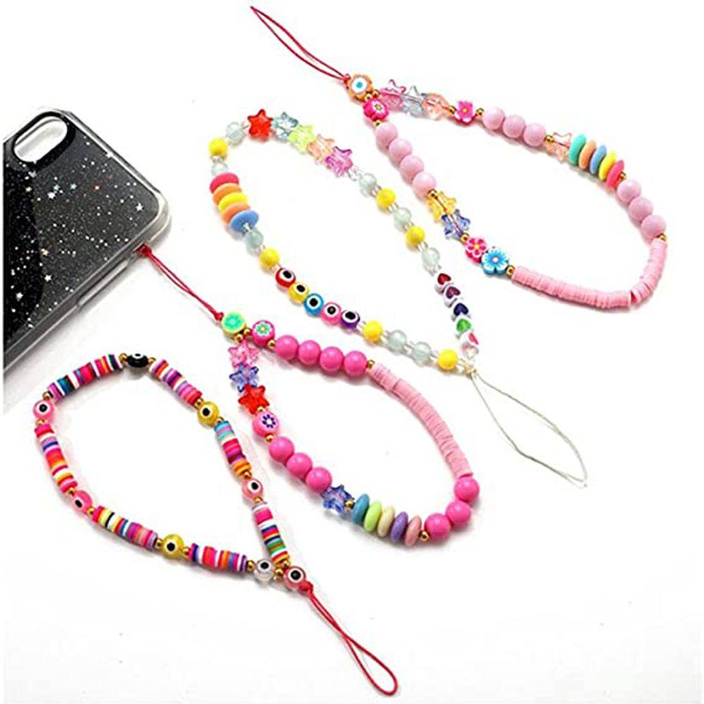 Dây Đeo Điện Thoại Xâu Hạt Cười Nhiều Màu Sắc Thủ Công