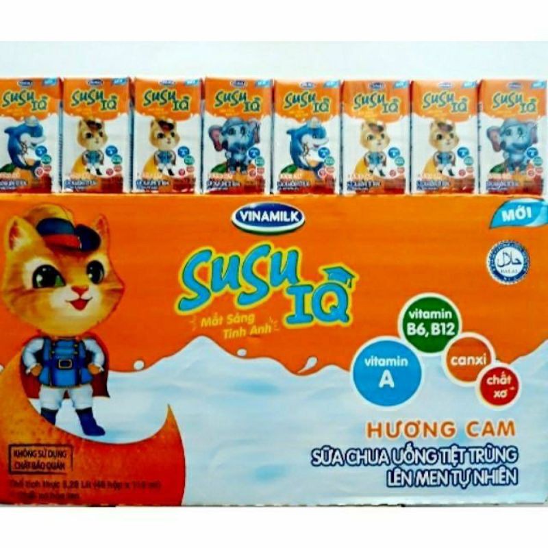 thùng sữa chua uống susu hương cam và🍓 dâu 48hộp 110ml