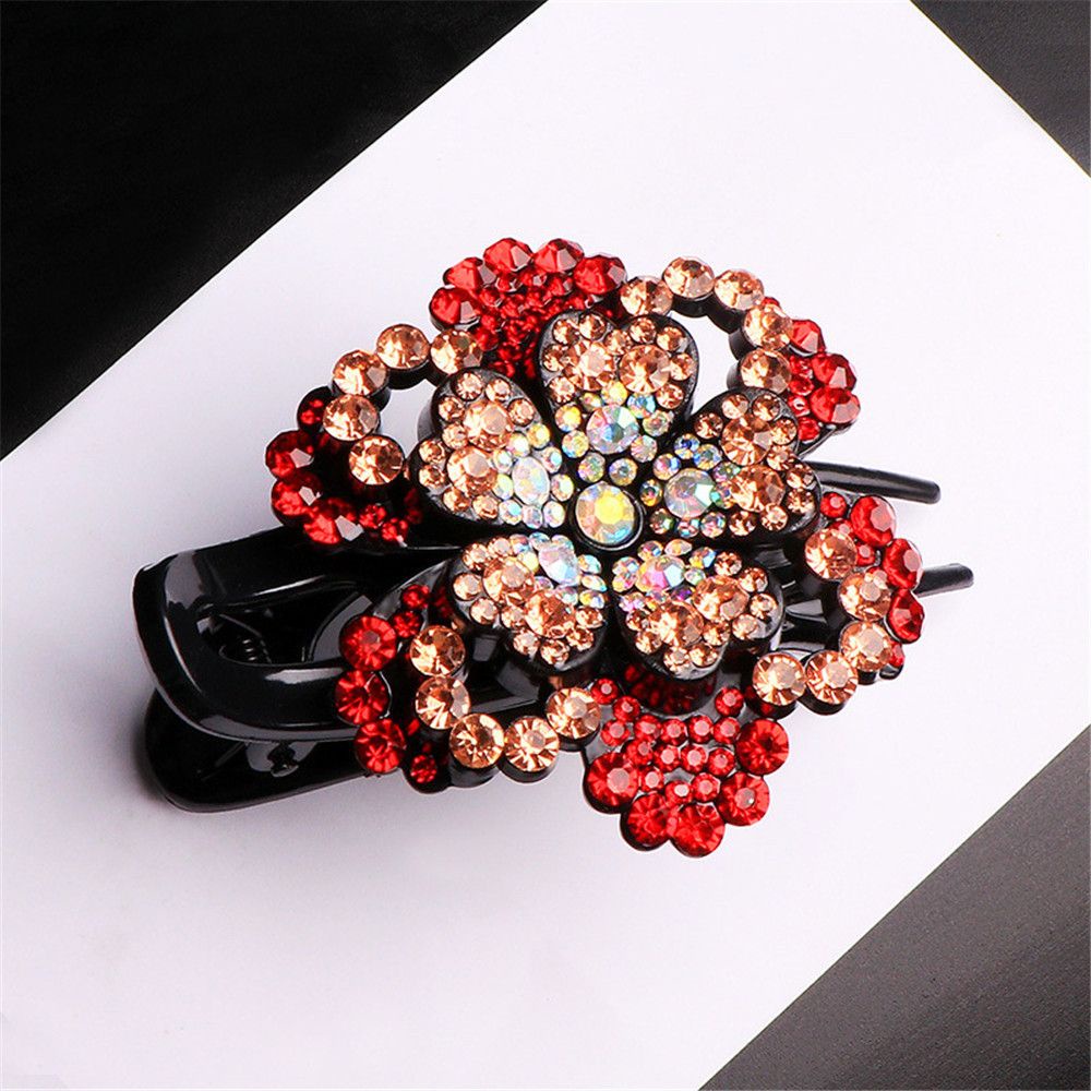 Kẹp tóc họa tiết hoa lấp lánh thời trang cho nữ