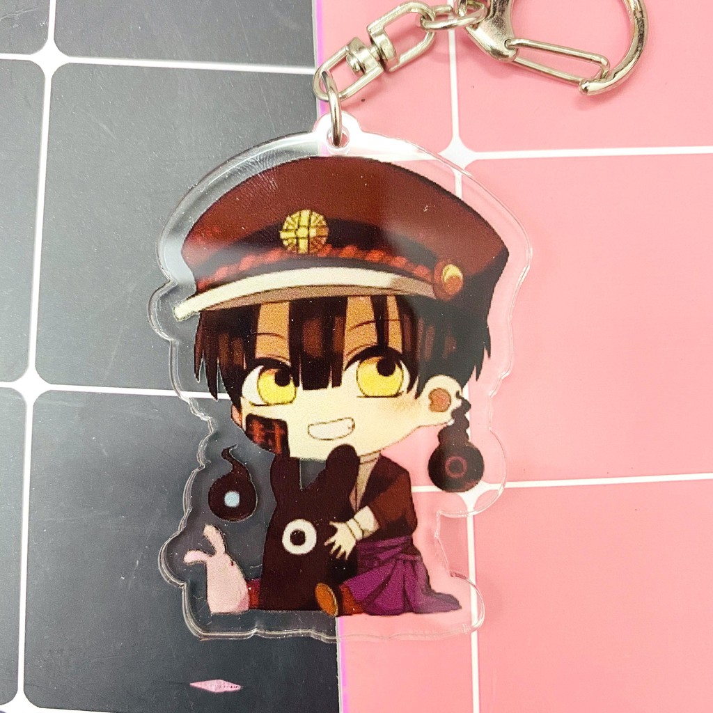 ( Mica trong acrylic ) Móc khóa Jibaku Shounen Hanako-kun Ác quỷ trong nhà xí ver ngồi quà tặng dễ thương chibi anime