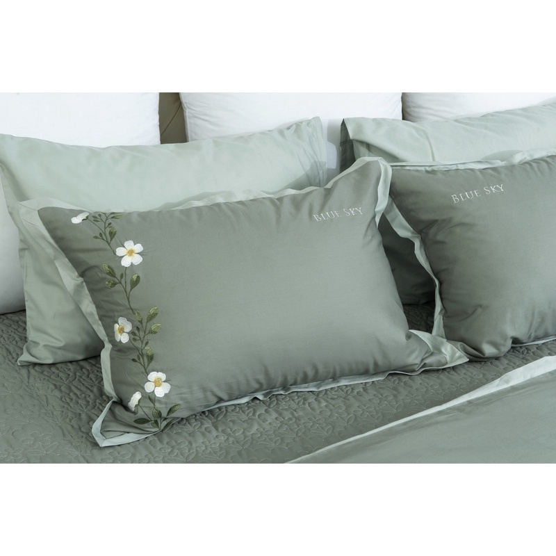 Bộ ga phủ thêu Hanvico Blue Sky – BS96
