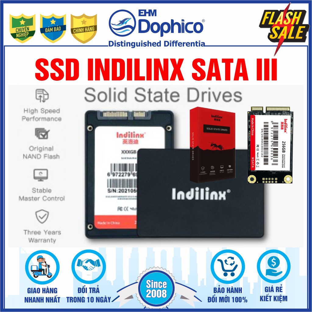 Ổ cứng SSD Indilinx (Sata3.0) 256GB/240GB/120GB – CHÍNH HÃNG – Bảo hành 3 năm – Các model 2,5” và Masta - M2