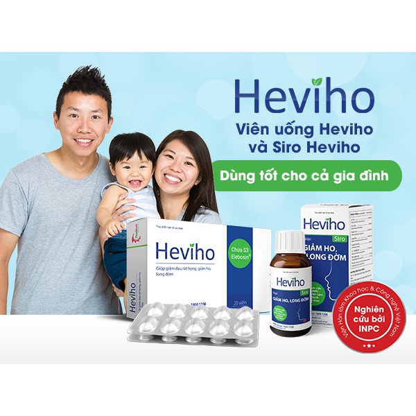 Siro Heviho - Hỗ trợ giảm ho, đau rát họng, long đờm, tăng đề kháng