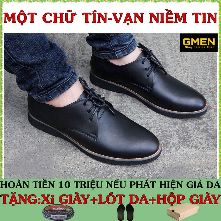 HÀNG NHẬP KHẨU -  Giày da nam cao cấp da bò mềm mại đế cao su êm chân phong cách trẻ trung GM6899 - Hàng Nhập Khẩu