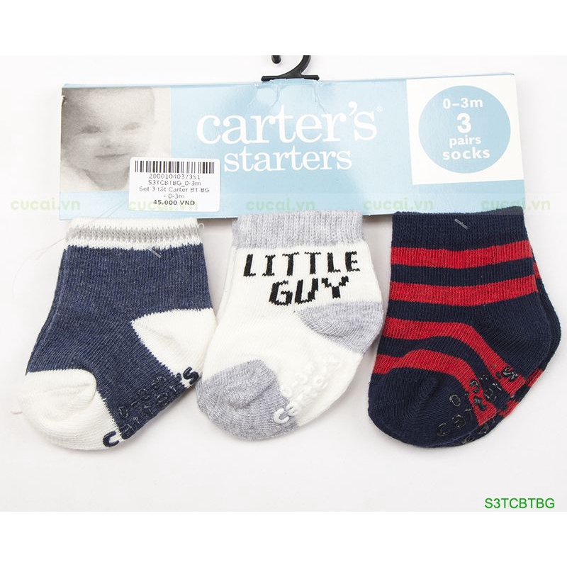 [HÀNG MỚI VỀ] Set 3 tất Carter BT BG