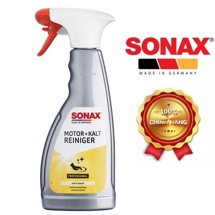 Dung dịch tẩy rửa, vệ sinh khoang máy ô tô Sonax Engine Cleaner 543200, dung tích 500ml