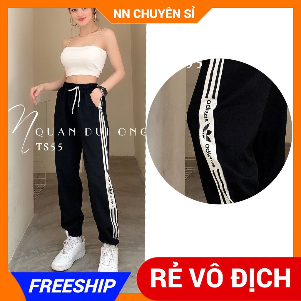 ẢNH THẬT ⚡ TS55 - SỌC ADD ⚡ QUẦN ỐNG BO CHẤT ĐŨI ⚡ JOGGER BO CHẤT ĐŨI ⚡ QUẦN ỐNG BO PHỐI SỌC⚡ QUẦN DÀI NỮ LƯNG THUN⚡