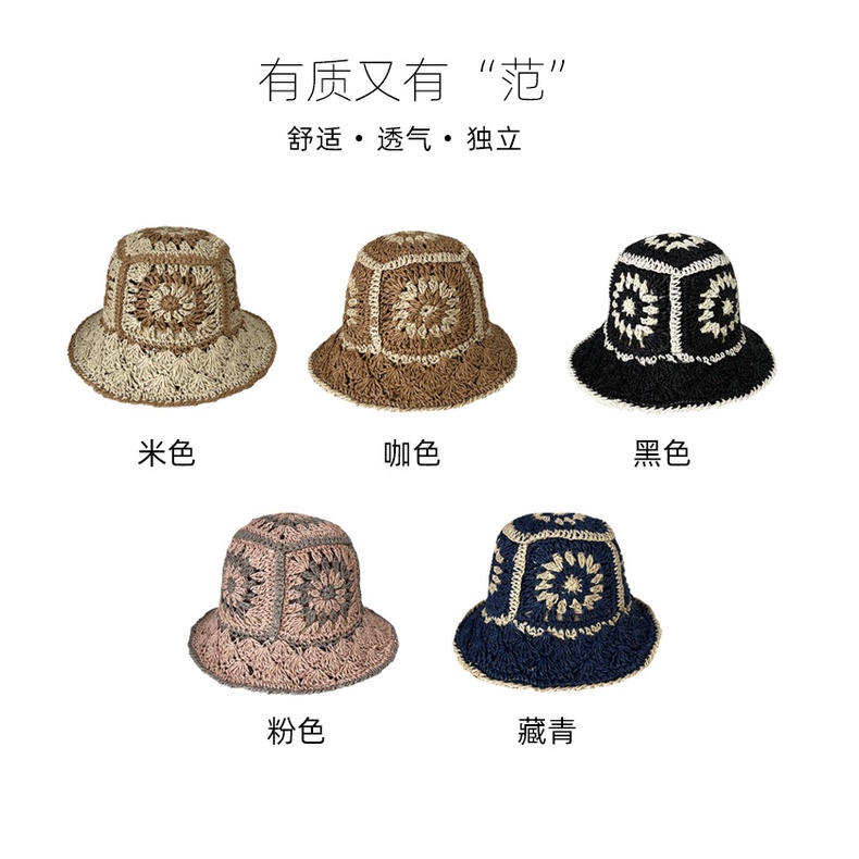 Nón Vành Đan Cói Họa Tiết Hoa Thời Trang Mùa Hè Cho Nữ