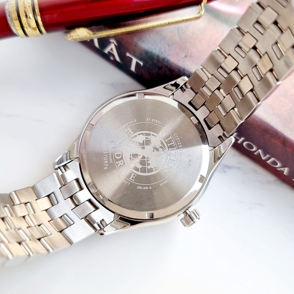 Đồng Hồ Nam Citizen BM7251-53L Pin Eco-Drive Dây Sắt Mặt Xanh Kính Sapphire