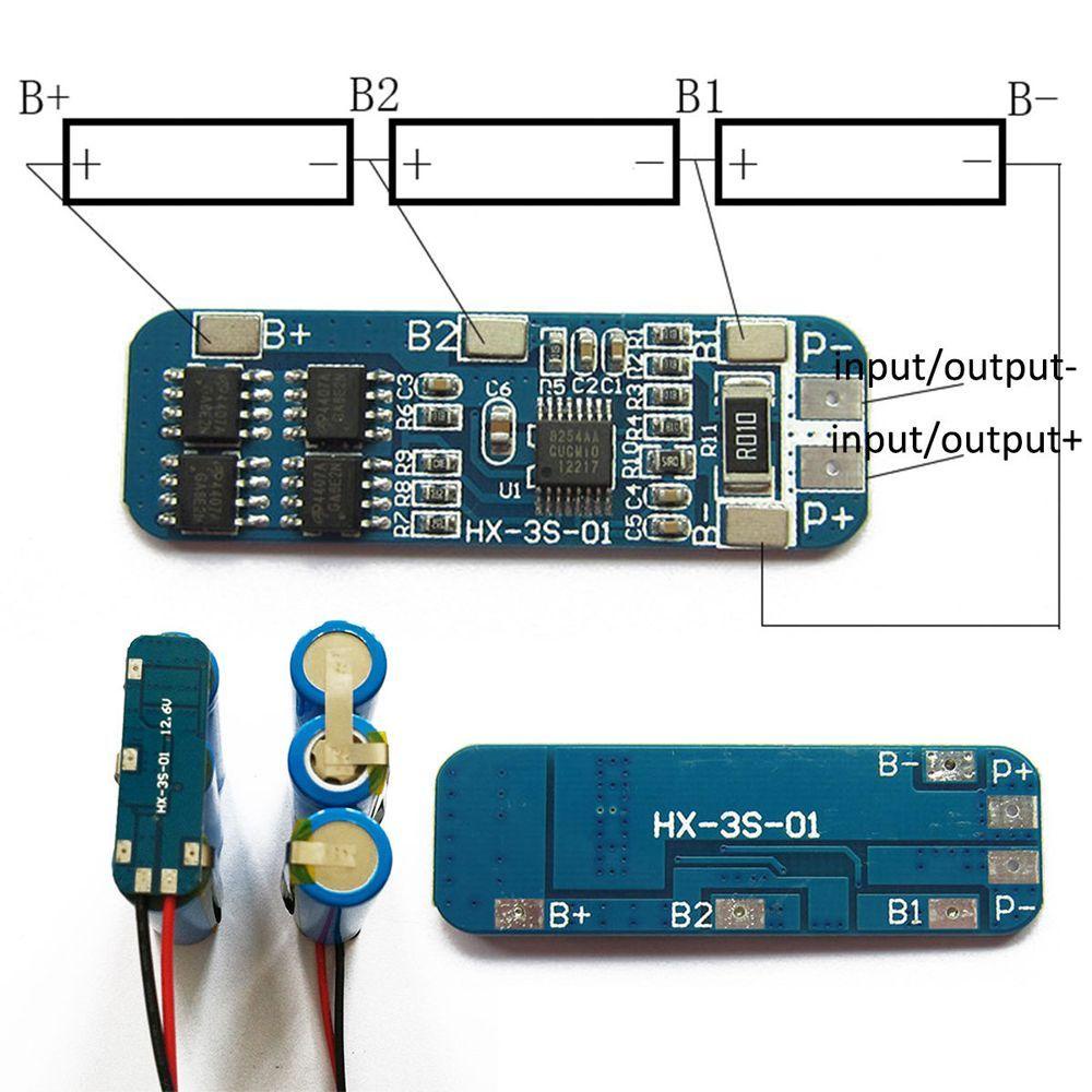 Bảng Mạch Sạc Pin Lithium 11.1V 12.6V 3S 10A 12V