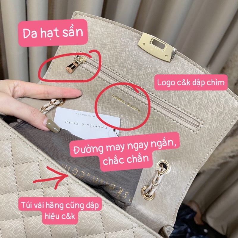 Túi nữ CNK trần trám da hạt hàng xuất