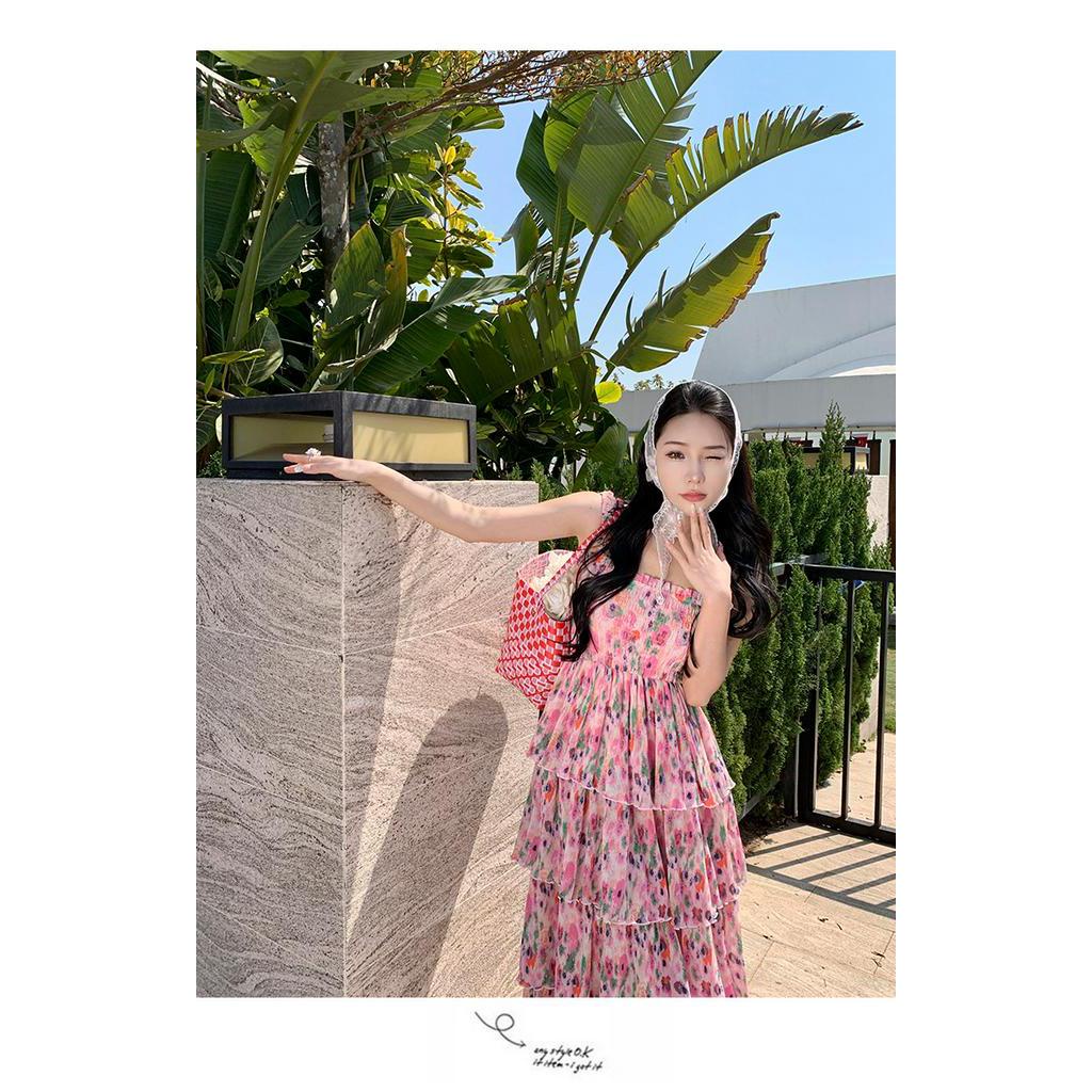 Đầm Hoa Hai Dây Dáng Dài Vừa Thời Trang Đi Biển Dành Cho Nữ 64229