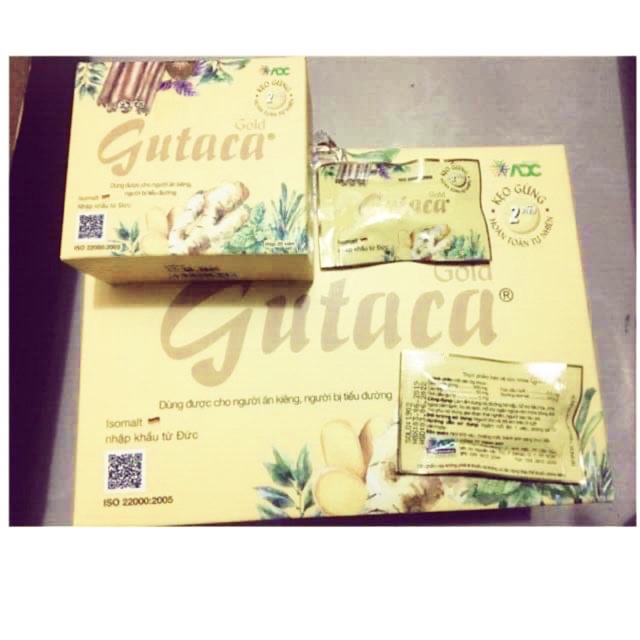 Kẹo gừng gutaca gold ( hộp 100 viên và 200 viên)