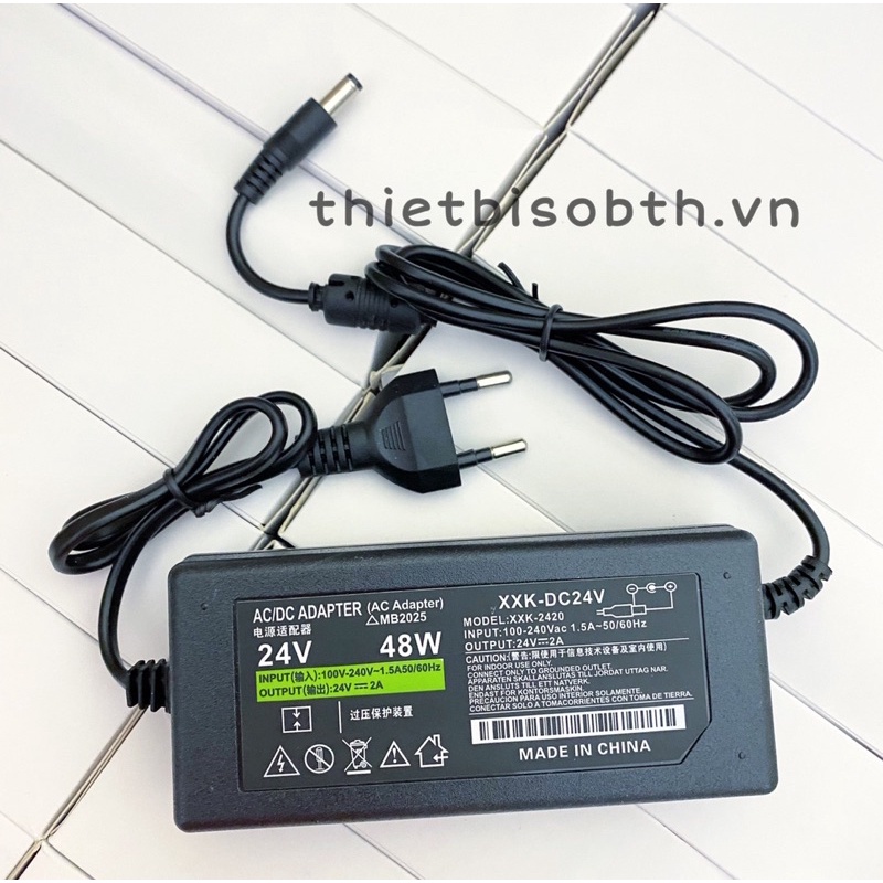 Adapter nguồn 24V 2A có đèn báo trạng thái - hàng NEW