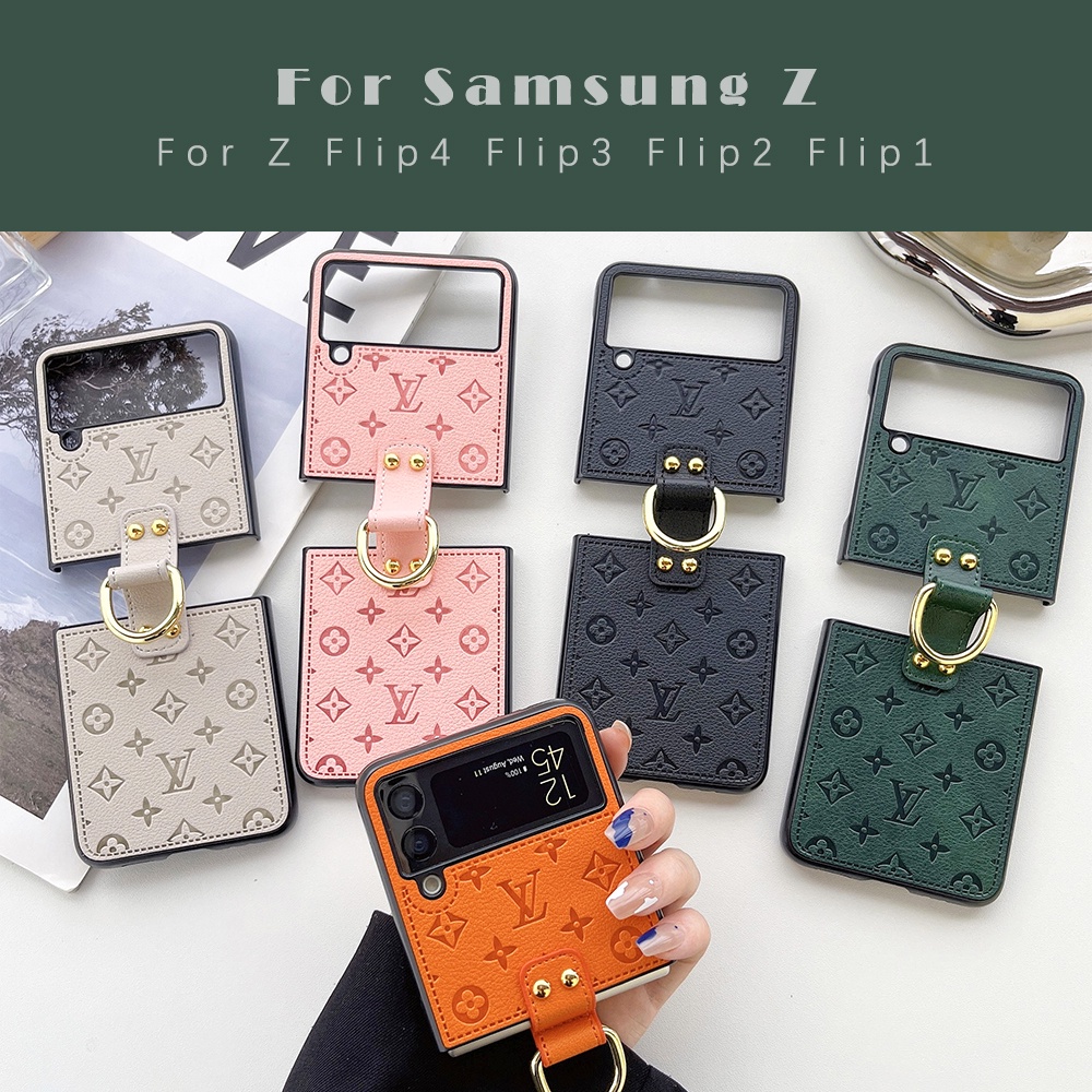 Bao Da Điện Thoại Samsung Z Flip 5 3 4 2 1 Fold 5 3 2 Giá Đỡ Nắp Gập Dạng Ví Có Ngăn Đựng Thẻ Họa Tiết Nổi Sang Trọng Cho