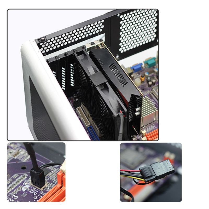 Quạt Tản Nhiệt Làm Mát Thẻ Đồ Họa Vga Kép 80mm Gpu