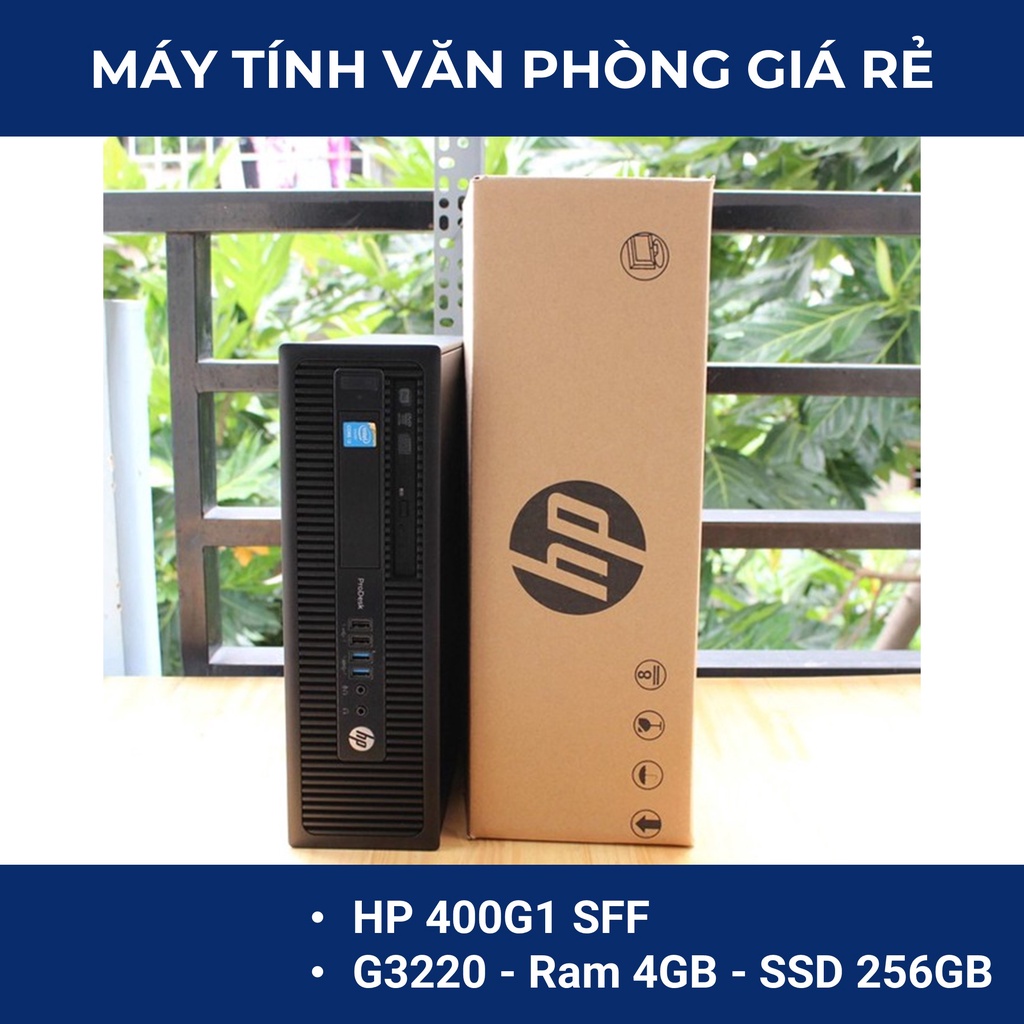 Máy Tính Để Bàn Giá Rẻ ⚡️Freeship ⚡️ PC Văn Phòng HP 600G1 (G3220/Ram 4G/SSD 256GB) - Bảo Hành 12 Tháng - Cài sẵn Win 10