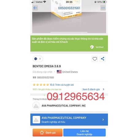 Omega 369 bentoc nhập khẩu nguyên hộp từ Mỹ bổ sung dưỡng chất bảo vệ sức khoẻ sáng mắt đẹp da ngăn lão hoá