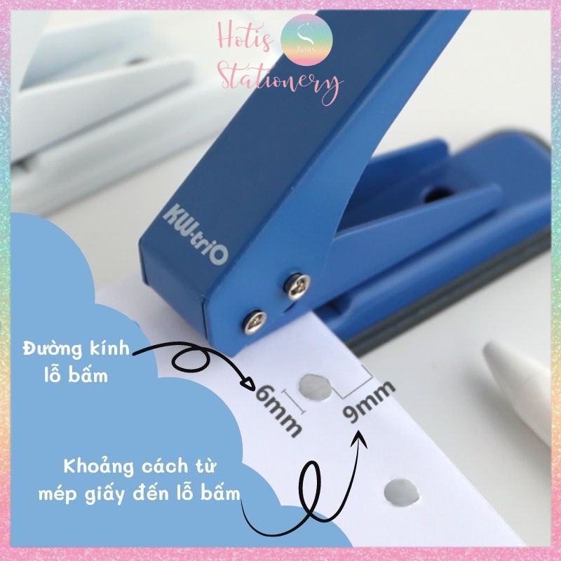 [HOTIS] Bấm lỗ tròn KW-triO dùng cho sổ còng binder DIY bullet journal