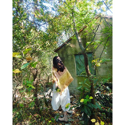 Cardigan len dáng choàng cape tông vàng mù tạt - MS030 (Có ảnh thật) | BigBuy360 - bigbuy360.vn