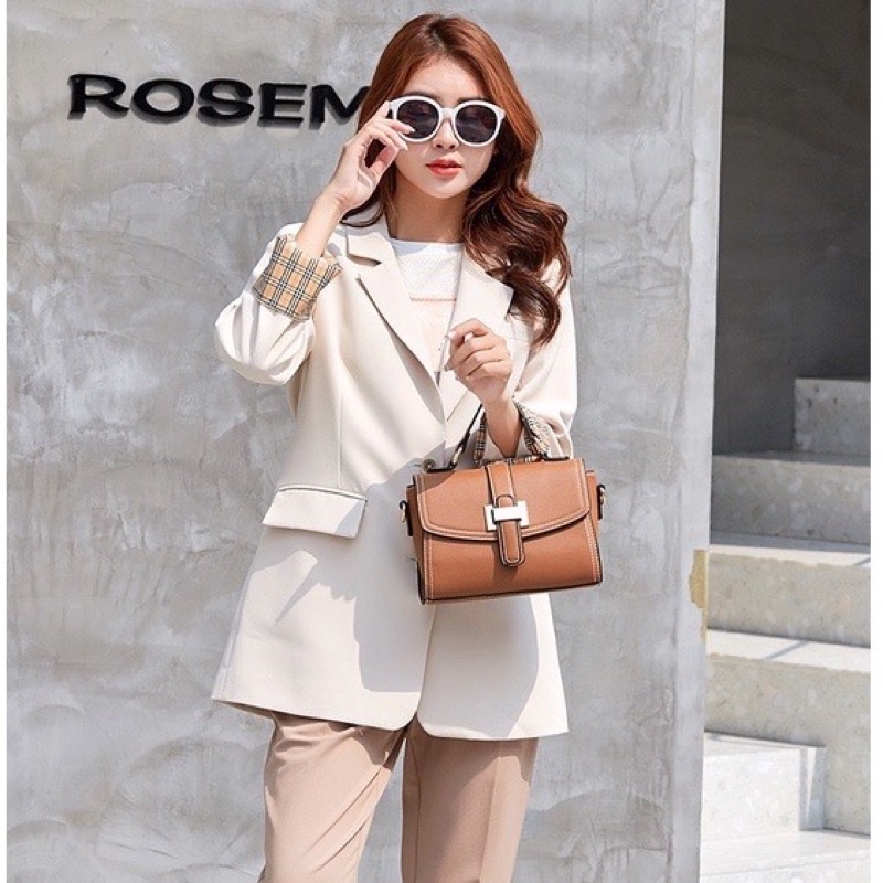 Túi xách nữ, túi đeo chéo nữ da mềm Quảng Châu cao cấp nắp gập khóa chữ H phong cách Hàn Quốc - SHEN STORE T2105.83