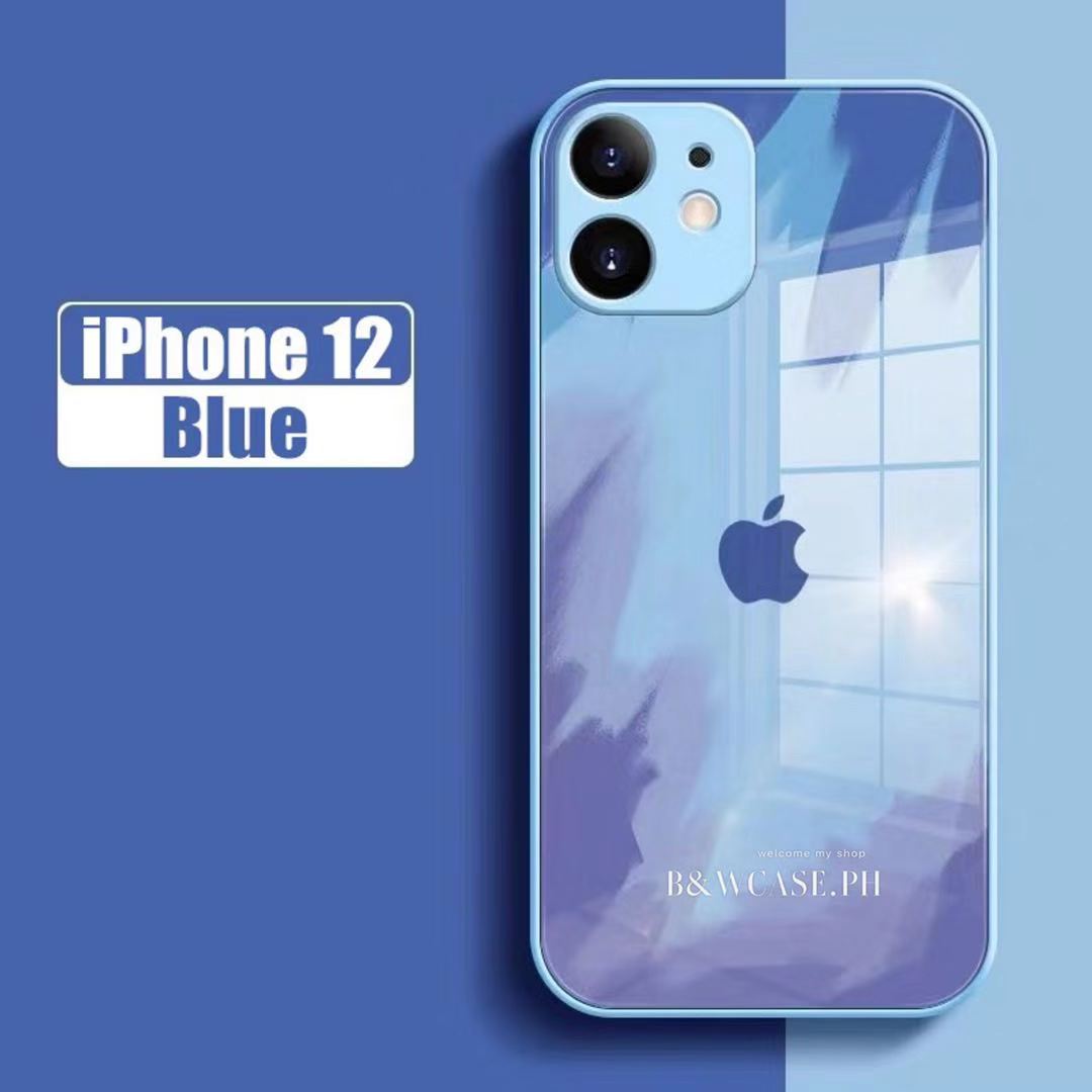 ốp điện thoại Kính Cường Lực Màu Gradient Cho Iphone 12 11 Pro Max Ix Xs Max Xr I7 I8 Plus