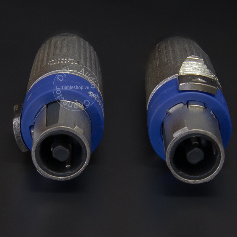 Jack loa 4pin đực nhân đồng mạ bạc 1 chiếc - Speakon 4pin male jack plug