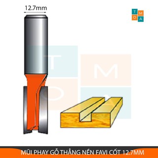MŨI PHAY GỖ THẲNG NỀN TỪ 12MM-25MM CỐT 12.7MM, MŨI SOI GỖ FAVI