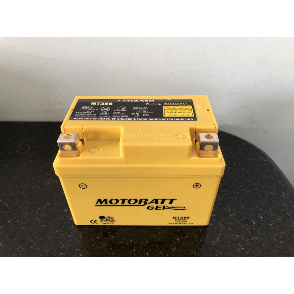 Bình ắc quy 12V MOTOBATT MTZ5S GEL, 12V - 4.2 Ah, Thương hiệu bình ắc quy cao cấp công nghệ Hoa Kỳ