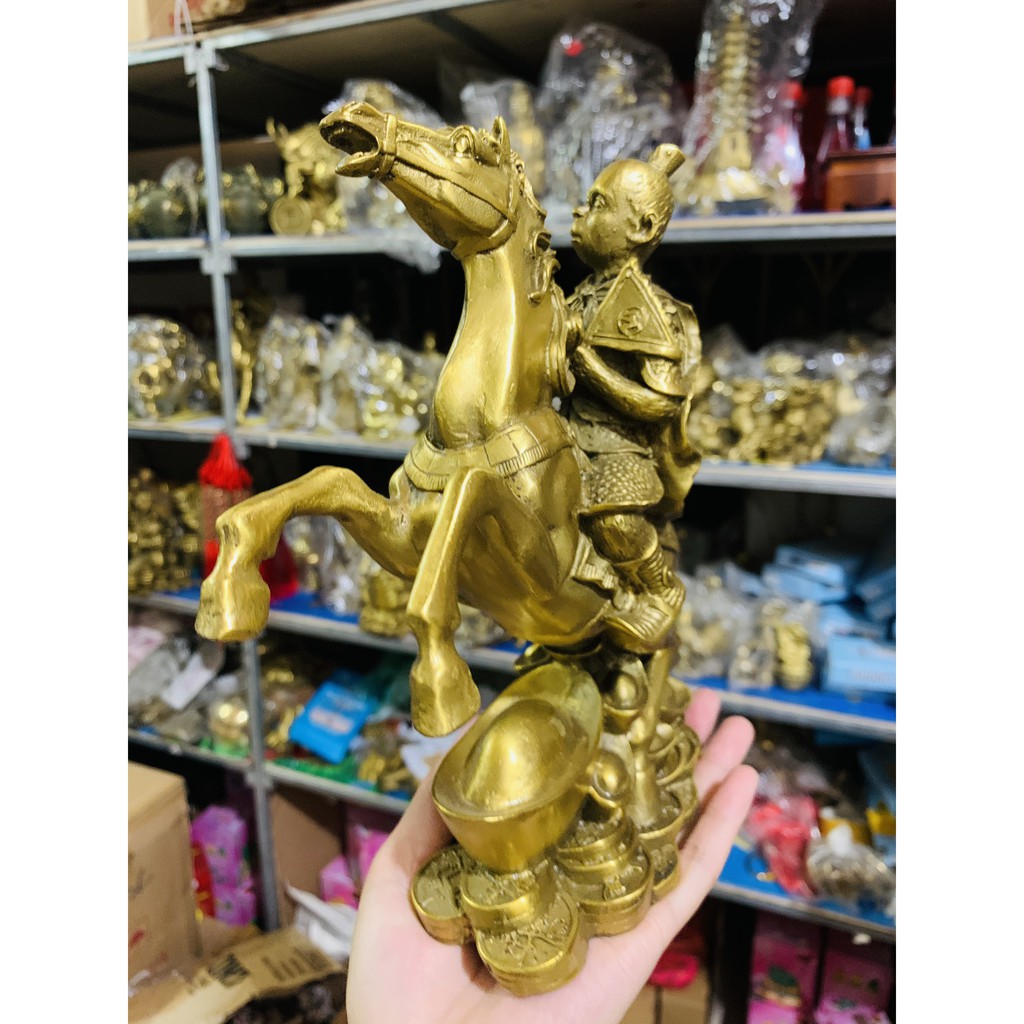 Mã Thượng Phong Hầu Cầu Danh Vọng Thăng Tiến Khỉ Cưỡi Ngựa vật phẩm phong thuỷ bằng đồng