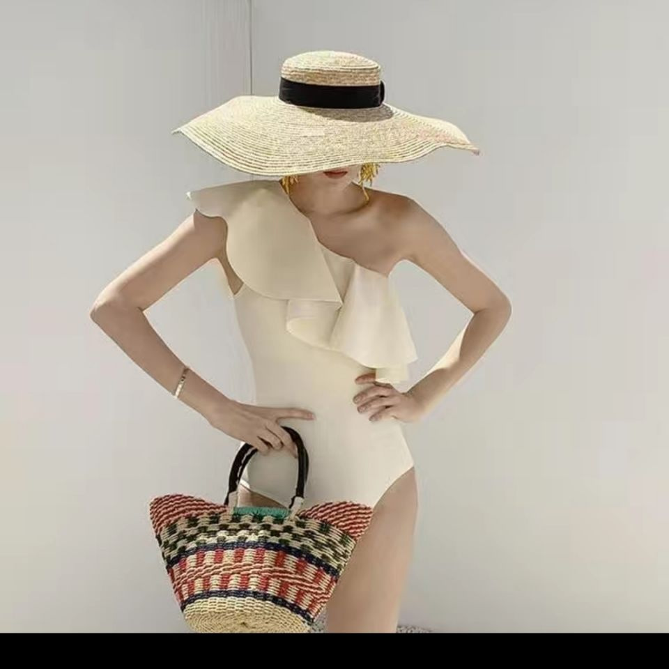 Bộ Đồ Bơi Cổ Chữ V Khoét Sâu Phối Bèo Lá Sen Gợi Cảm Phong Cách Hàn Quốc Cho Nữ 01075 | BigBuy360 - bigbuy360.vn