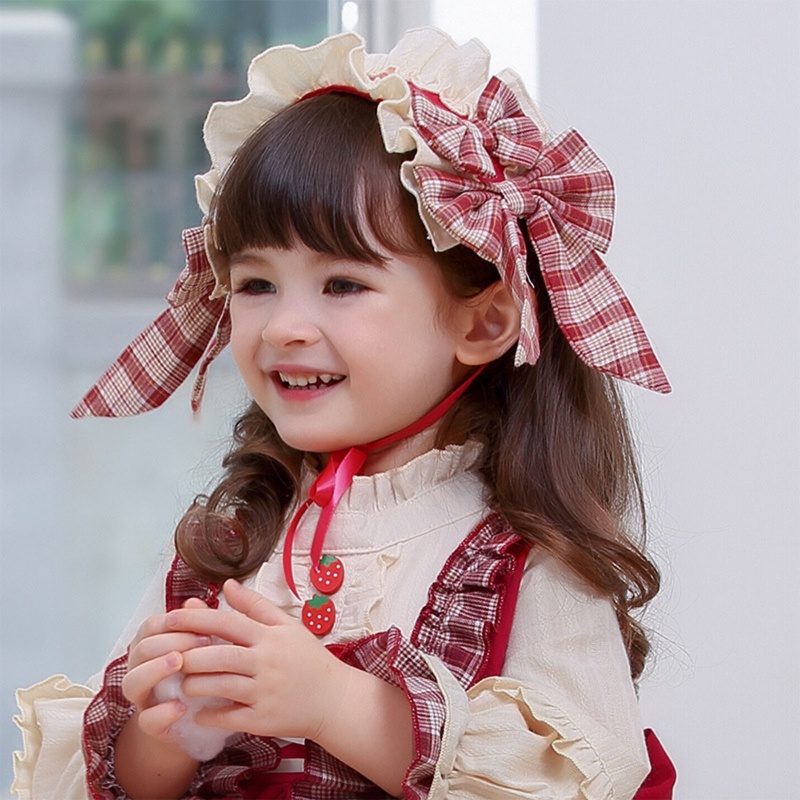 Cài Tóc Phối Ren Hoa Phong Cách Lolita Đáng Yêu Cho Bé Gái