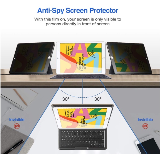 Kính Cường Lực Bảo Vệ Màn Hình Chống Nhìn Trộm Cho iPad 10.2 9th Gen 2021 / 8th Gen 2020 / 7th Gen 2019 10.2 "iPad 9 / 8 / 7