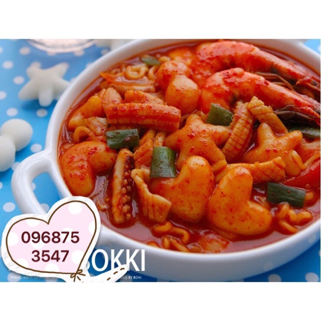 Tokbokki hình sao hoa tim cute 500G