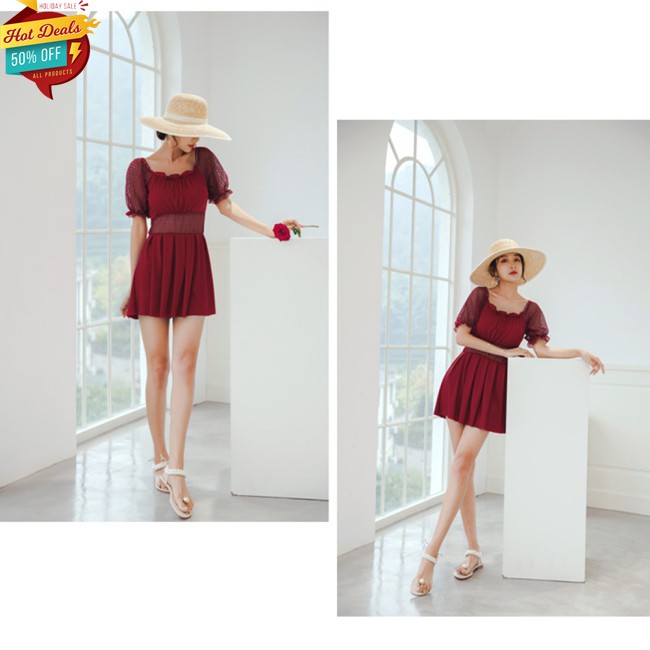 Đồ Bơi Một Mảnh Tay Ngắn Màu Trơn Gợi Cảm Cho Nữ | BigBuy360 - bigbuy360.vn