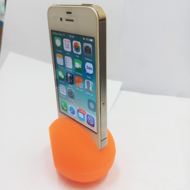 Loa điện thoại IP4 để bàn bằng silicon cấu trúc hình trứng thông minh không dùng pin hay điện GC2B-5