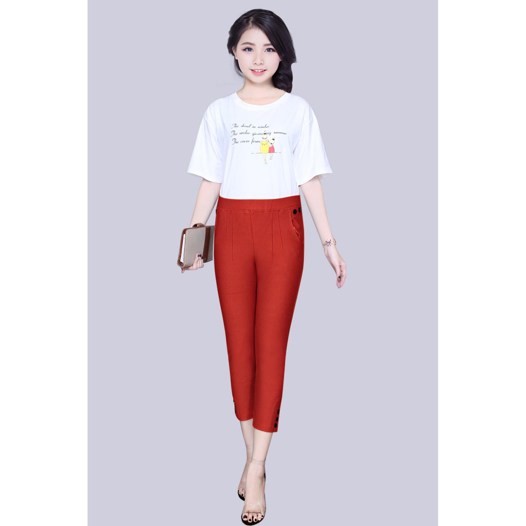 Quần Lững Nữ Thun Cotton Co Giản Sp Lth10(10 nút ) | BigBuy360 - bigbuy360.vn