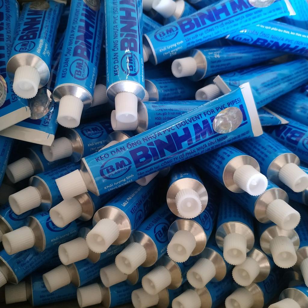 Keo dán ống nhựa PVC Bình Minh dạng tuýp 25gr, 50gr, 100gr