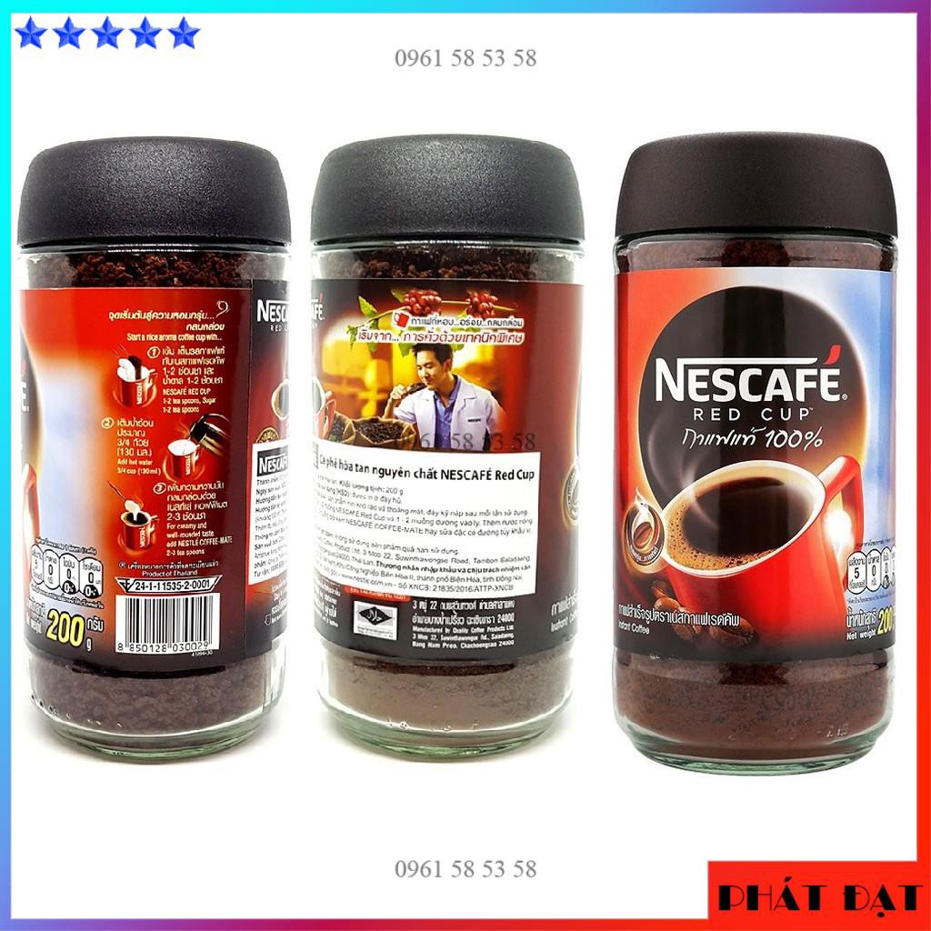 [CHÍNH HÃNG] Cà phê hòa tan nguyên chất 200g Nescafé Red Cup Thái Lan (TĐSG)